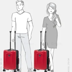 Handbagage Koffers^Senz Foldaway handbagage koffer opvouwbaar 55 cm passion red