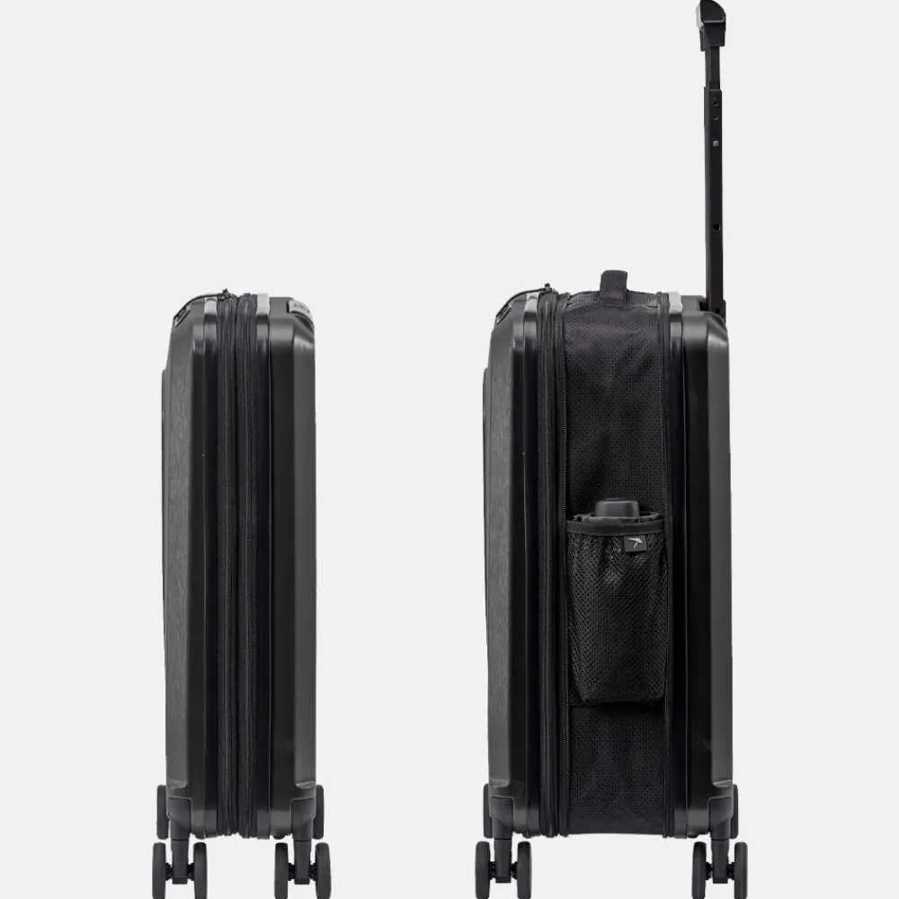 Handbagage Koffers^Senz Foldaway handbagage koffer opvouwbaar 55 cm pure black