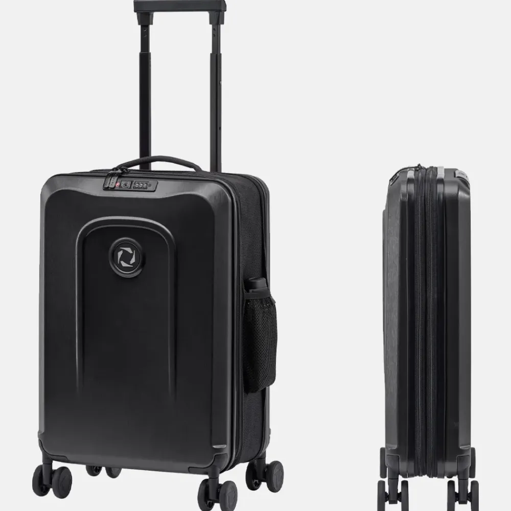 Handbagage Koffers^Senz Foldaway handbagage koffer opvouwbaar 55 cm pure black