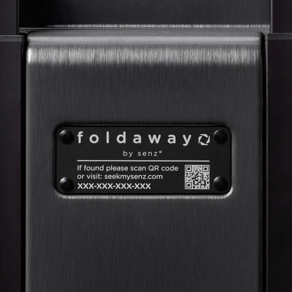 Handbagage Koffers^Senz Foldaway handbagage koffer opvouwbaar 55 cm pure black