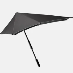 Paraplu'S^Senz Large stokparaplu pure black reflective