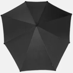 Paraplu'S^Senz Large stokparaplu pure black reflective