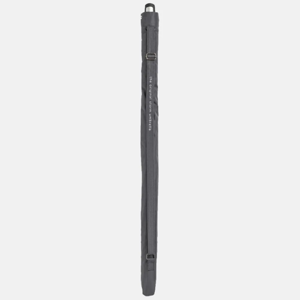 Paraplu'S^Senz Large stokparaplu pure black reflective