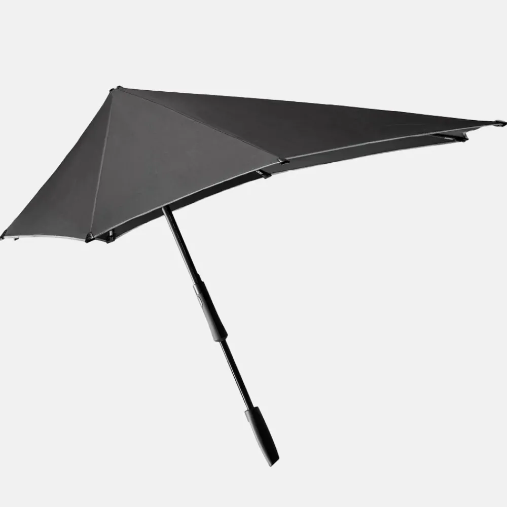 Paraplu'S^Senz XXL stokparaplu pure black reflective