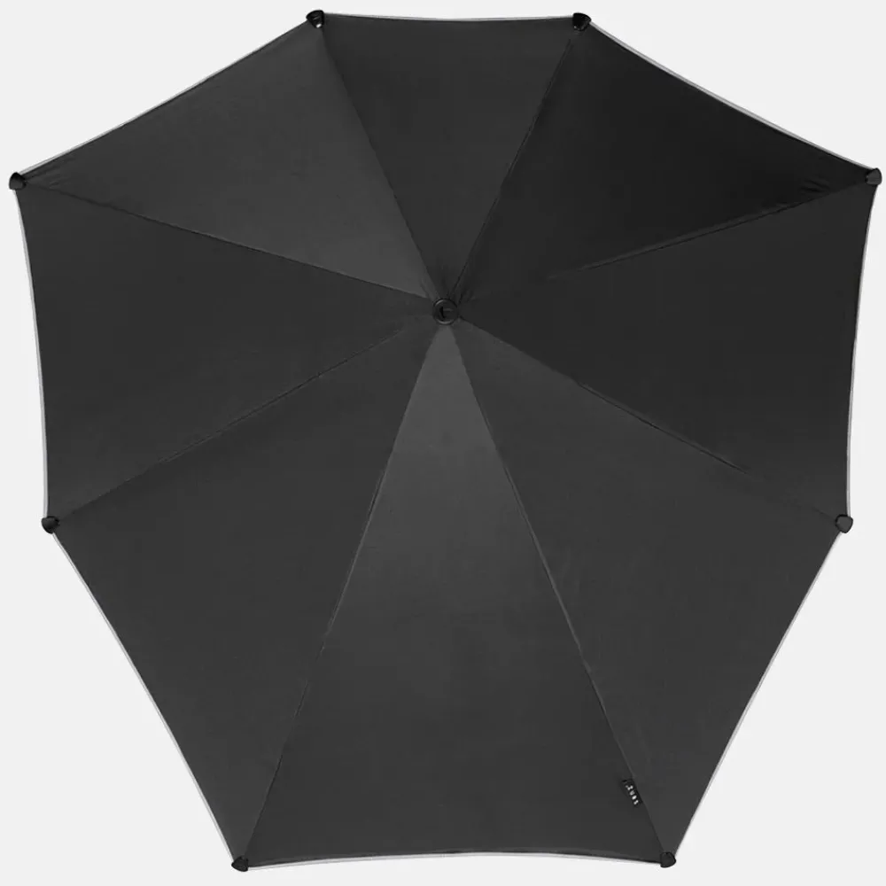 Paraplu'S^Senz XXL stokparaplu pure black reflective