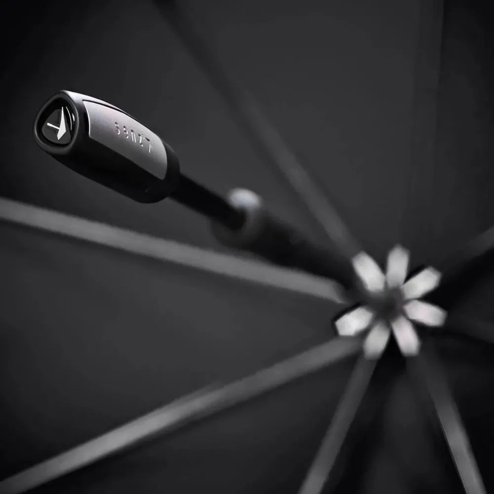 Paraplu'S^Senz XXL stokparaplu pure black reflective