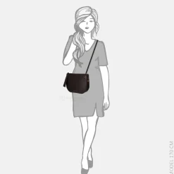 Schoudertassen^Smaak Amsterdam Silke crossbody tas dark chocolat