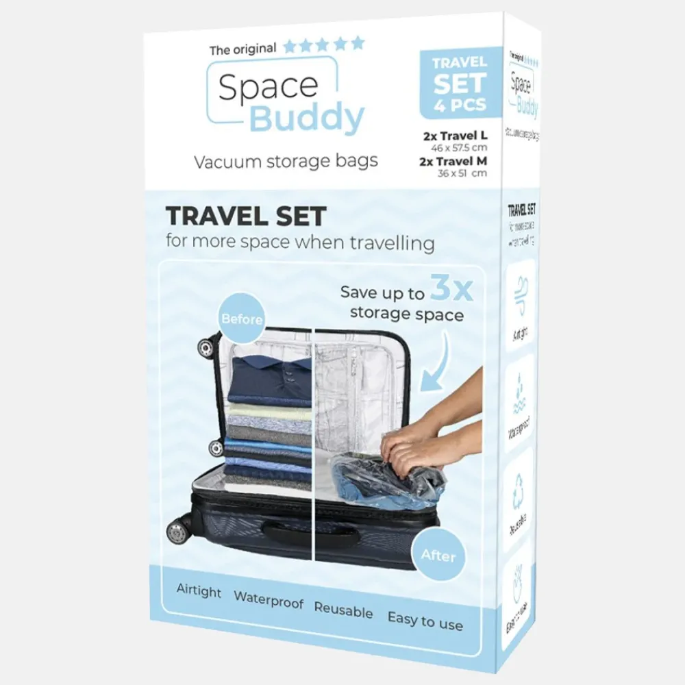 Inpakaccessoires^Spacebuddy vacuümzak transparant