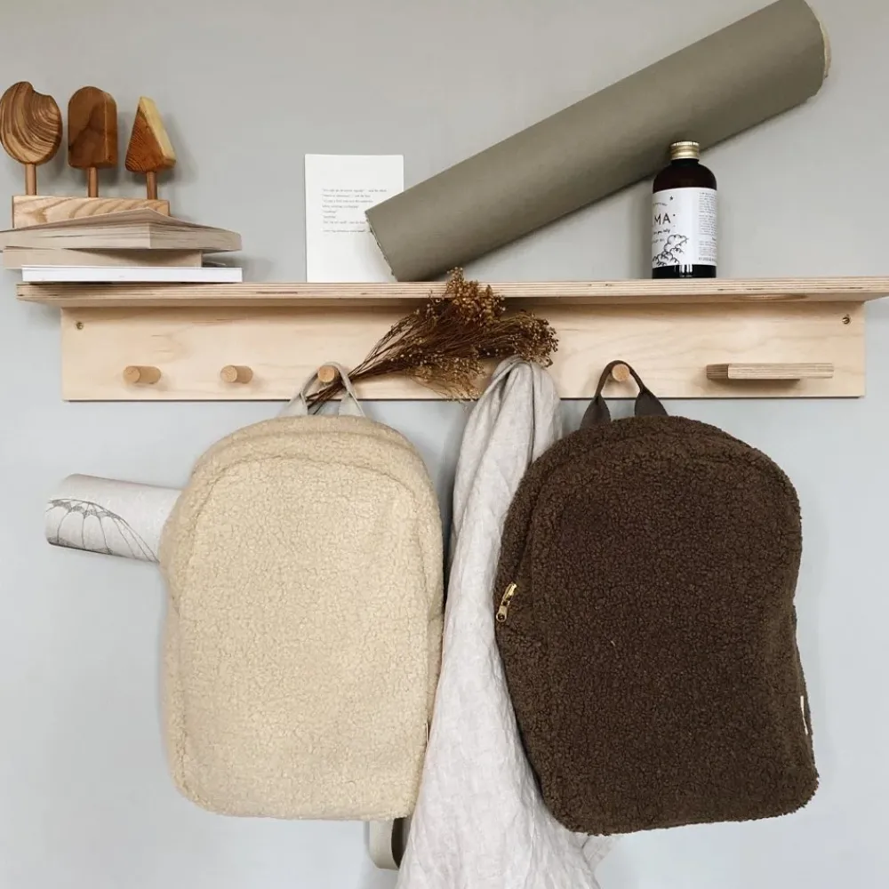 Kinderrugzakken Met Naam | Kinderrugzakken^Studio Noos Chunky Midi teddy kinderrugzak ecru