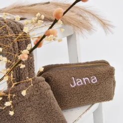Toilettassen^Studio Noos Chunky Pouch toilettas brown