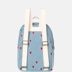 Kinderrugzakken | Kinderschooltassen^Studio Noos Denim Hearts kinderrugzak denim
