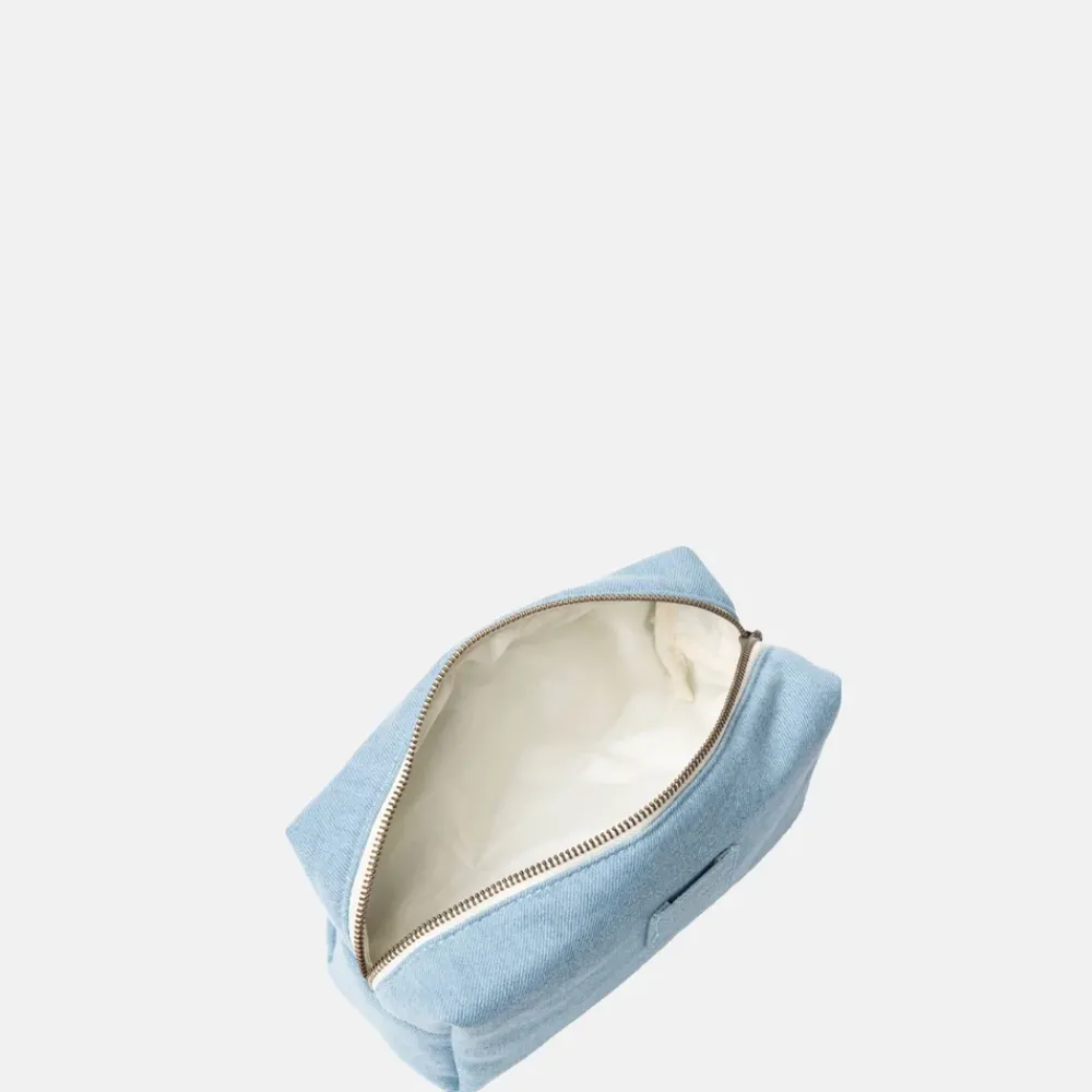 Toilettassen^Studio Noos Denim solid toilettas S denim