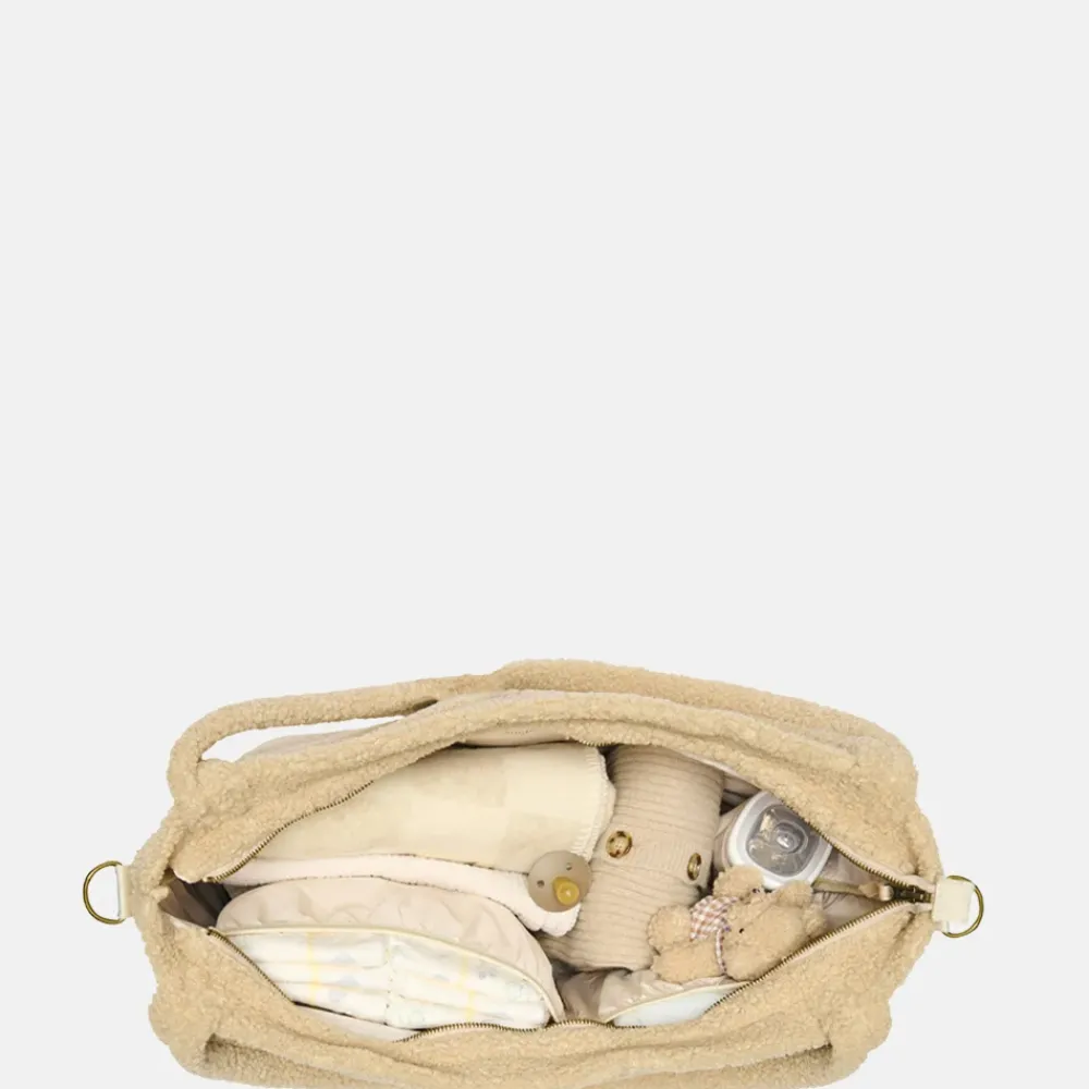 Luiertassen^Studio Noos teddy mom bag luiertas ecru hearts