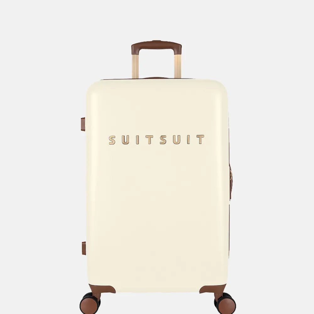 Reiskoffers^Suitsuit Fab Seventies koffer 66 cm antique white