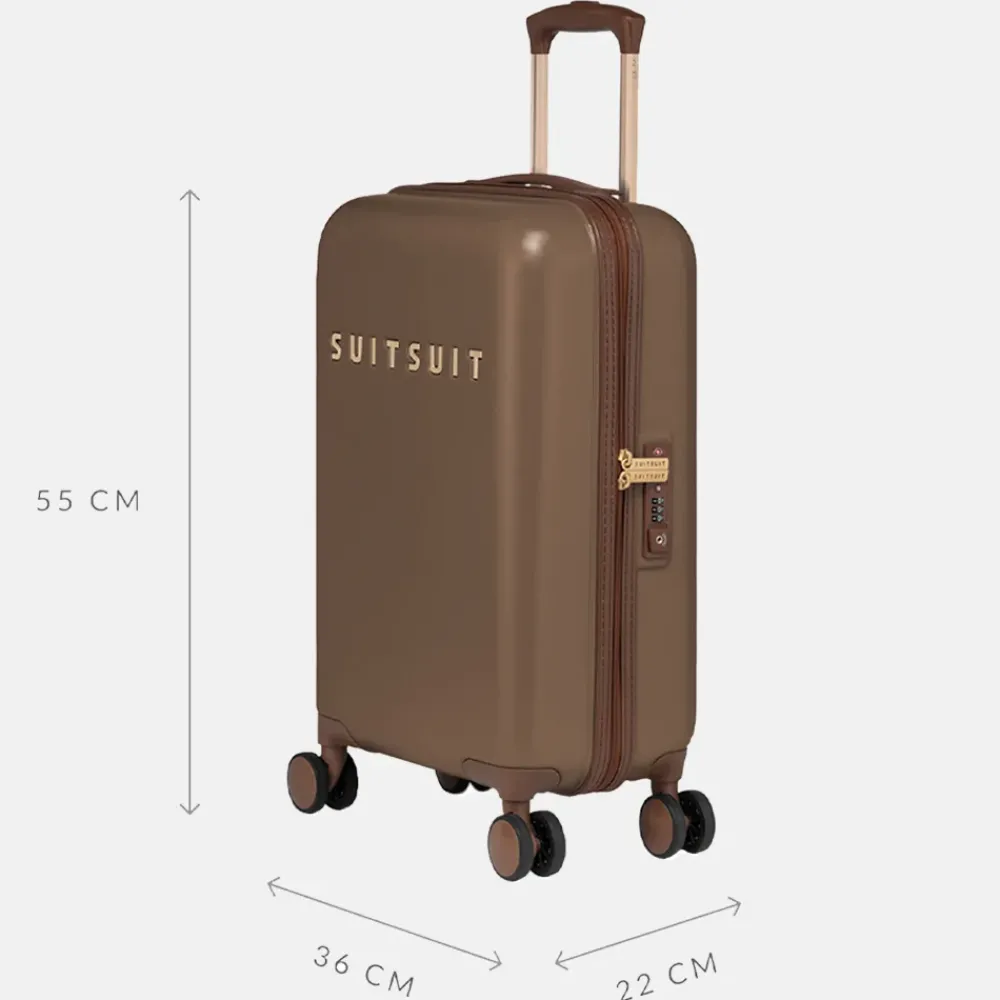 Handbagage Koffers^Suitsuit Fab Seventies koffer 55 cm koffer cocoa brown