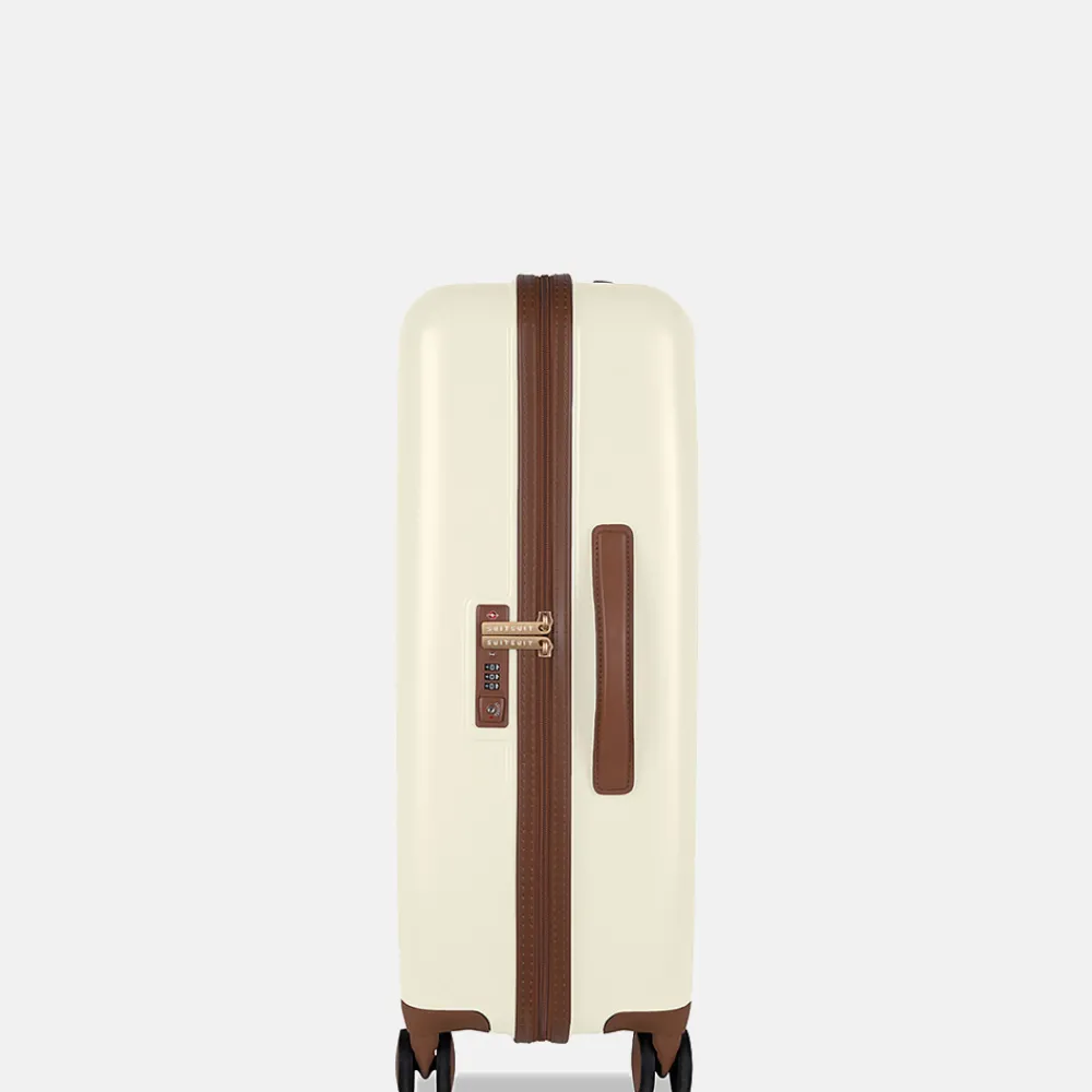Reiskoffers^Suitsuit Fab Seventies koffer 66 cm antique white