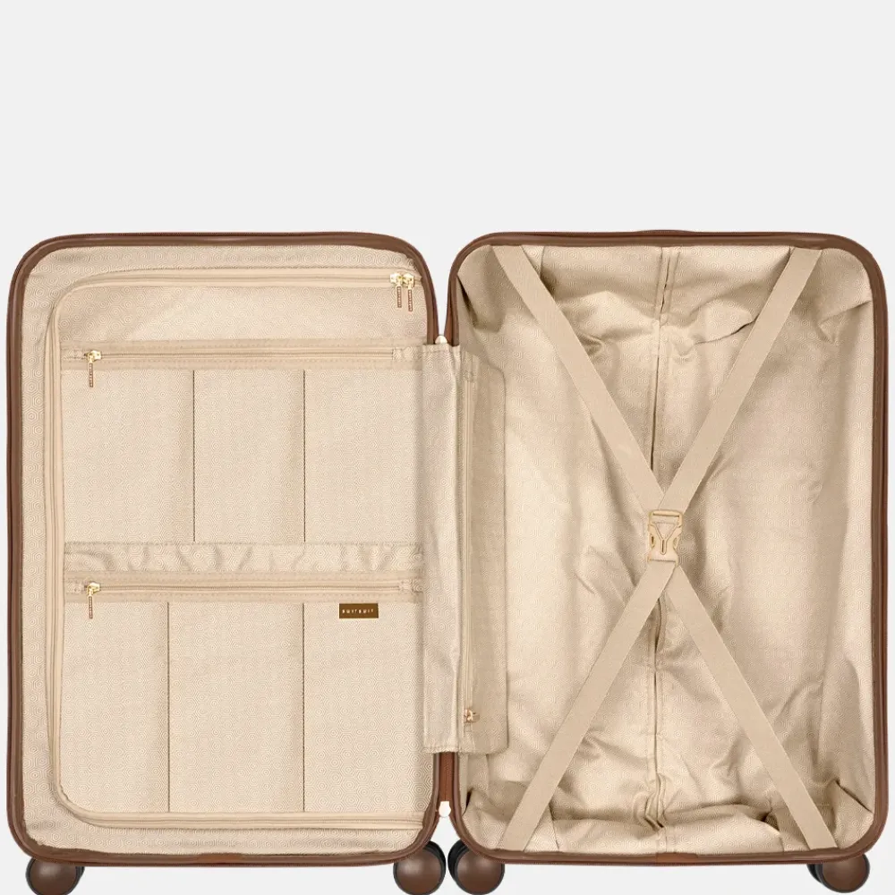 Reiskoffers^Suitsuit Fab Seventies koffer 66 cm taupe