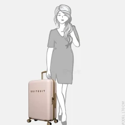 Reiskoffers^Suitsuit Fusion reiskoffer 66 cm rose pearl