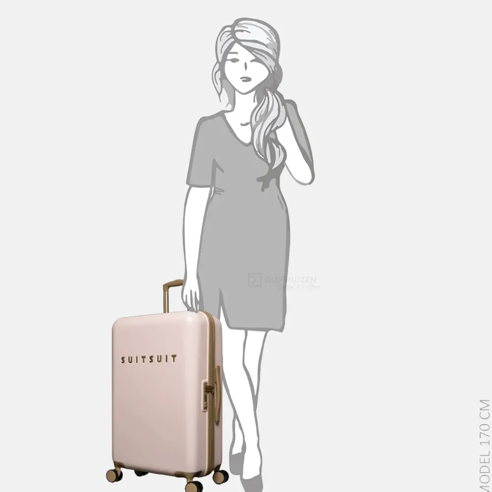 Reiskoffers^Suitsuit Fusion reiskoffer 66 cm rose pearl