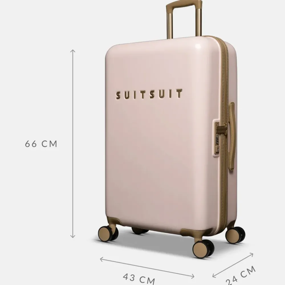 Reiskoffers^Suitsuit Fusion reiskoffer 66 cm rose pearl