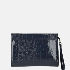 Clutches^Ted Baker Crocey clutch dark blue
