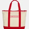 Shoppers^Tommy Hilfiger canvas tote shopper red