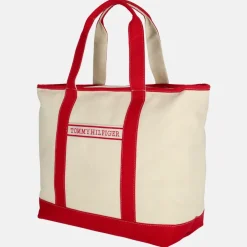 Shoppers^Tommy Hilfiger canvas tote shopper red