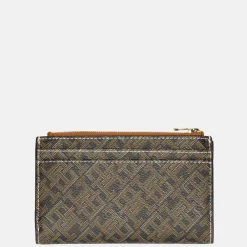 Dames Portemonnees^Tommy Hilfiger Monoplay slim wallet portemonnee black/tan mix