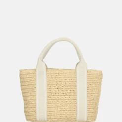Handtassen^Tommy Hilfiger Riet Spring Logotape handtas mini beige