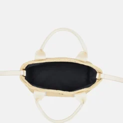 Handtassen^Tommy Hilfiger Riet Spring Logotape handtas mini beige