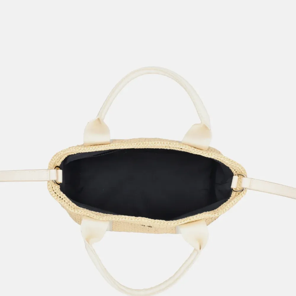Handtassen^Tommy Hilfiger Riet Spring Logotape handtas mini beige