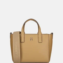 Handtassen^Tommy Hilfiger soft logo mini tote handtas safari canvas