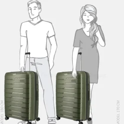 Handbagage Koffers^Travelite Air Base handbagage koffer 77 cm olive