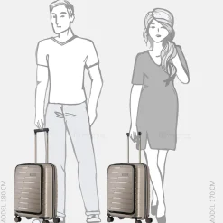 Handbagage Koffers^Travelite Air Base handbagage koffer 55 cm champagne