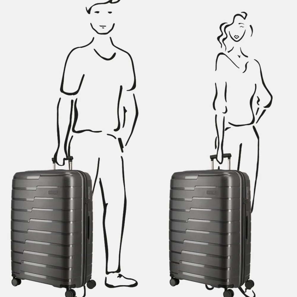 Reiskoffers^Travelite Air Base koffer 77 cm antraciet