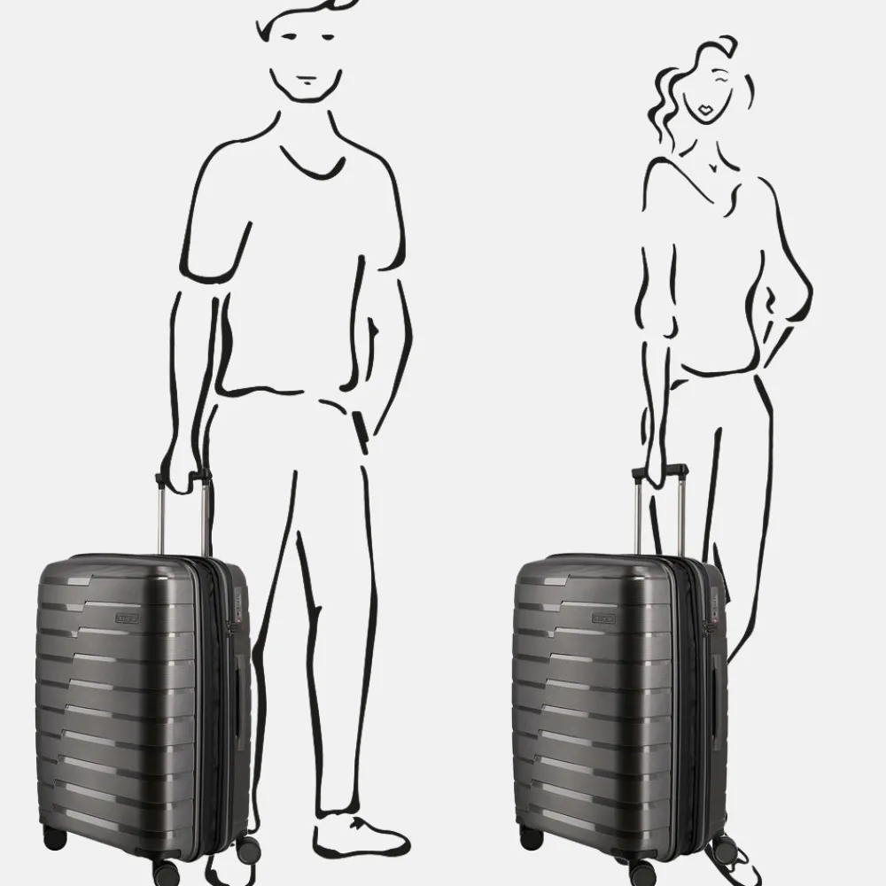 Reiskoffers^Travelite Air Base koffer 67 cm antraciet