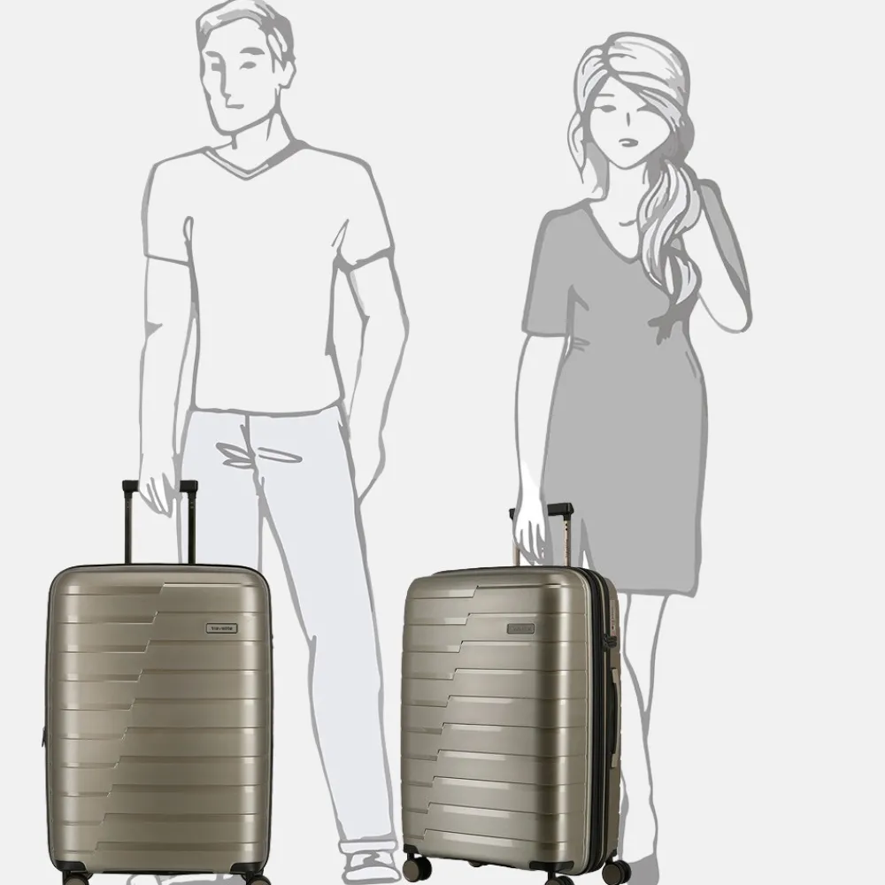 Reiskoffers^Travelite Air Base koffer 67 cm champagne