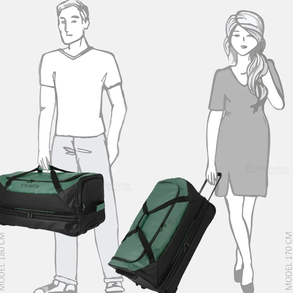Reistassen Op Wielen^Travelite Basics reistas op wielen 70 cm green