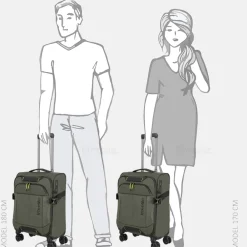 Handbagage Koffers^Travelite Briize handbagage koffer 55 cm khaki