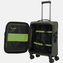 Handbagage Koffers^Travelite Briize handbagage koffer 55 cm khaki