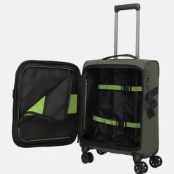Handbagage Koffers^Travelite Briize handbagage koffer 55 cm khaki