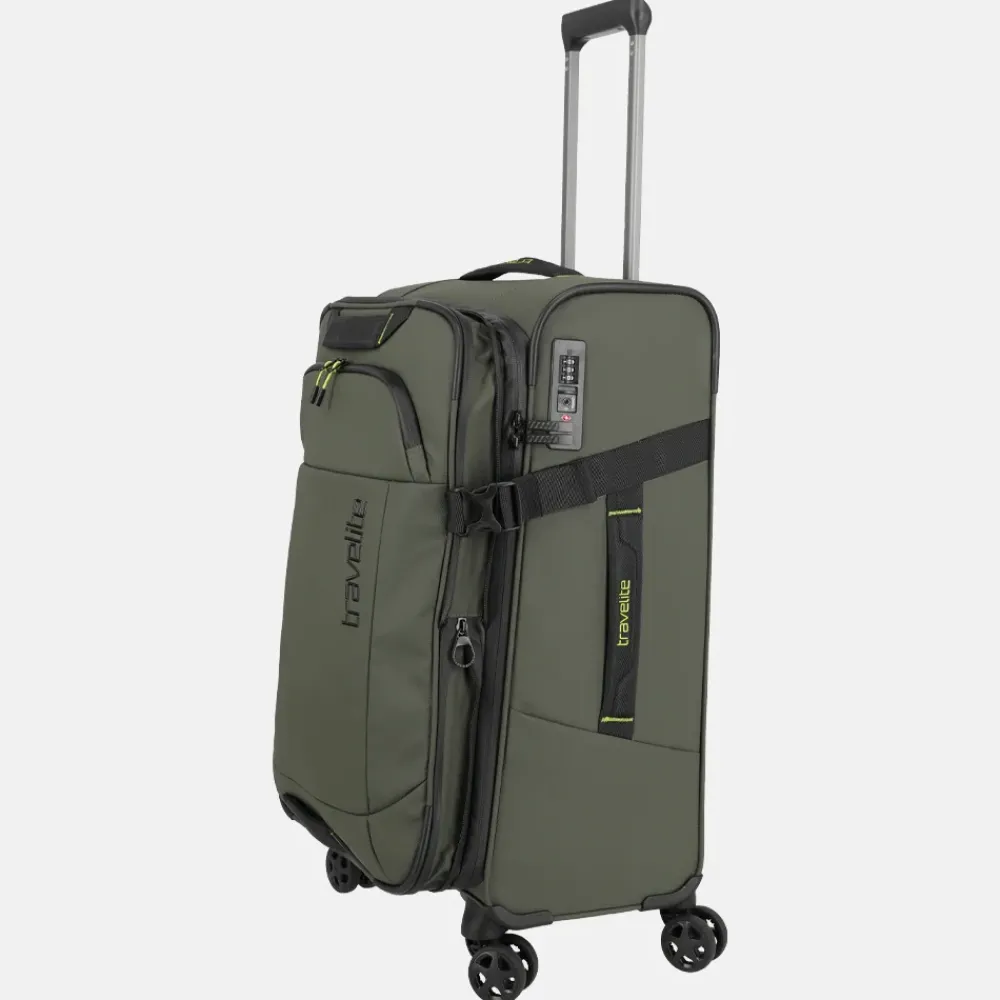 Reiskoffers^Travelite Briize koffer 67 cm M expandable khaki