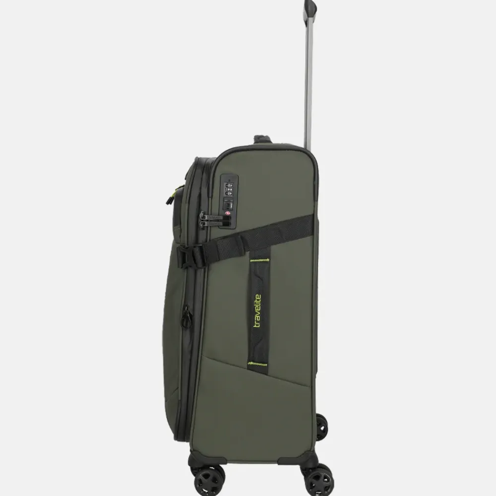 Reiskoffers^Travelite Briize koffer 67 cm M expandable khaki