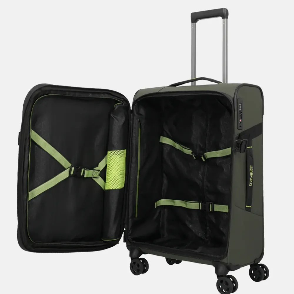 Reiskoffers^Travelite Briize koffer 67 cm M expandable khaki