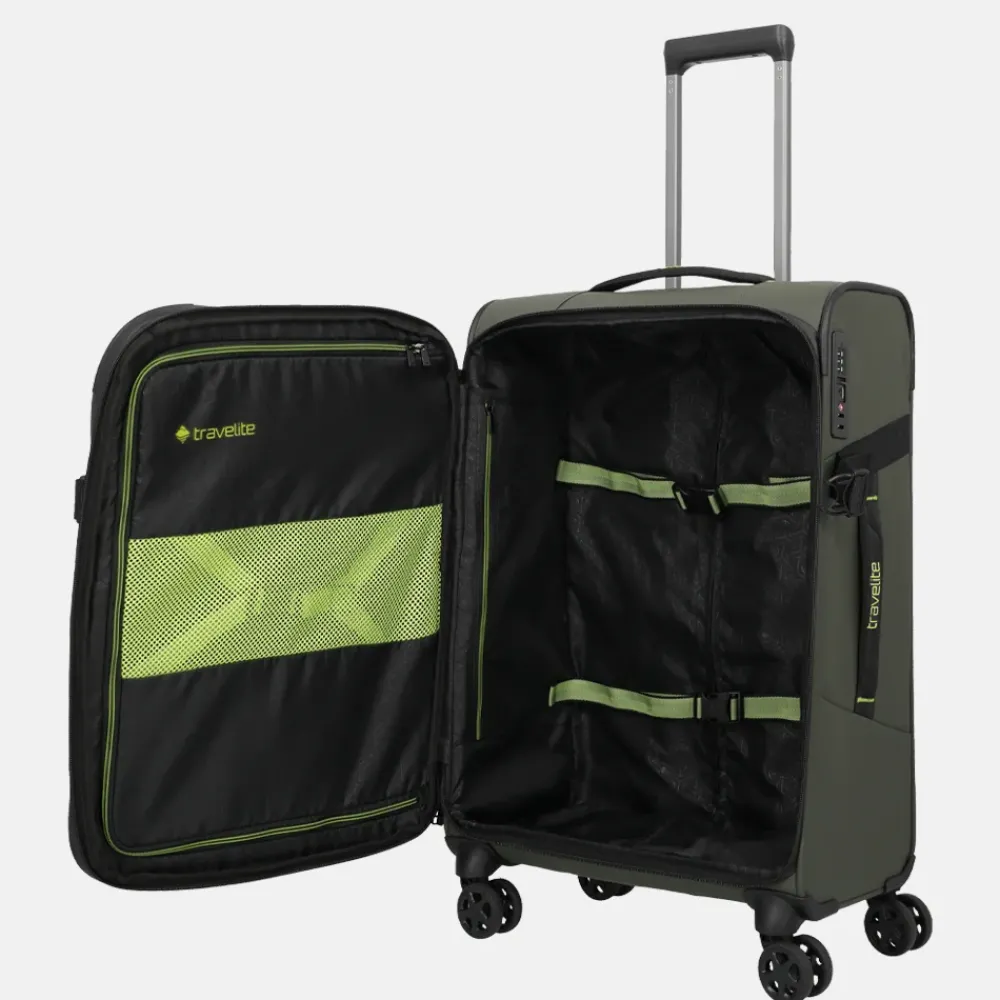 Reiskoffers^Travelite Briize koffer 67 cm M expandable khaki