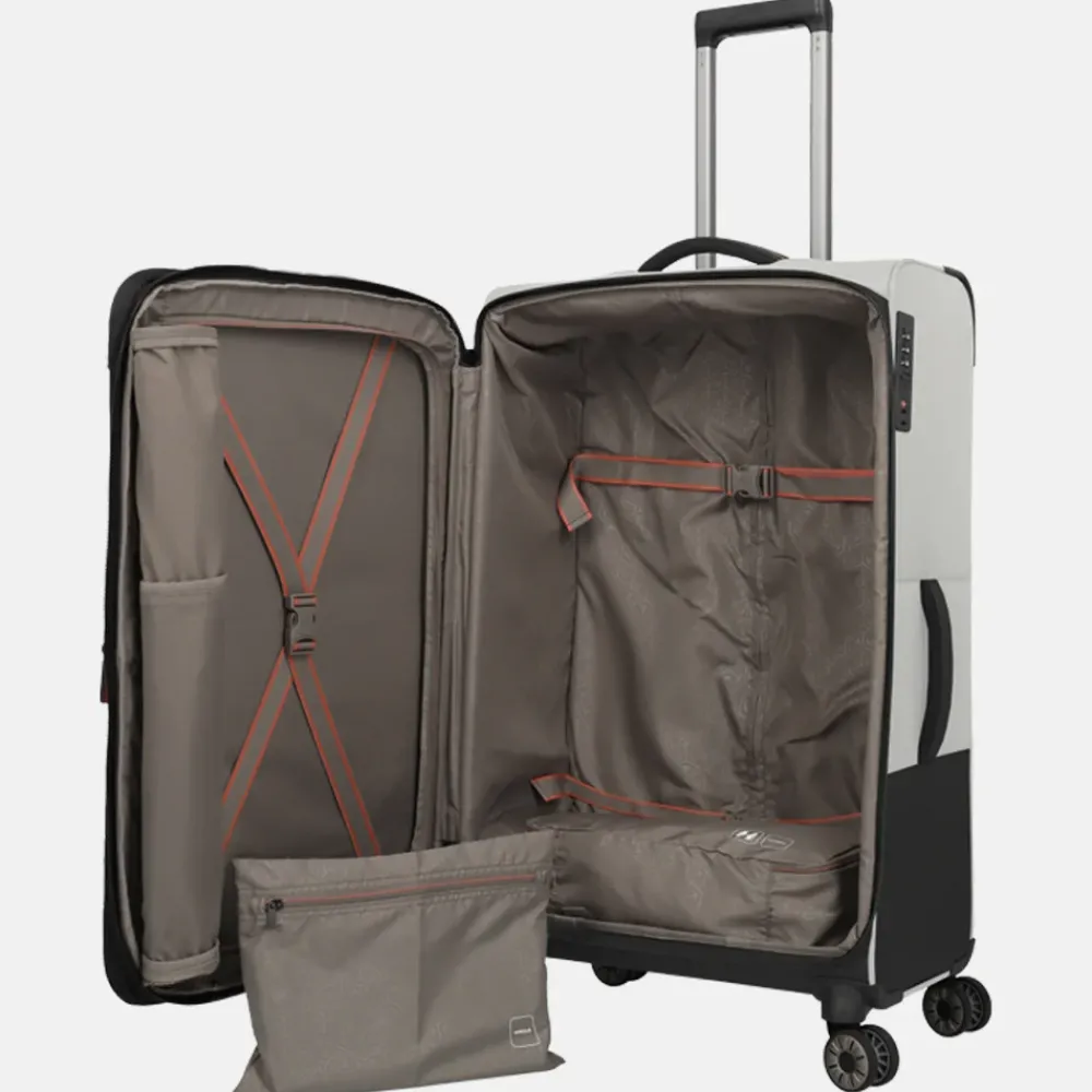 Reiskoffers^Travelite Crosslite 5.0 reiskoffer 77 cm beige