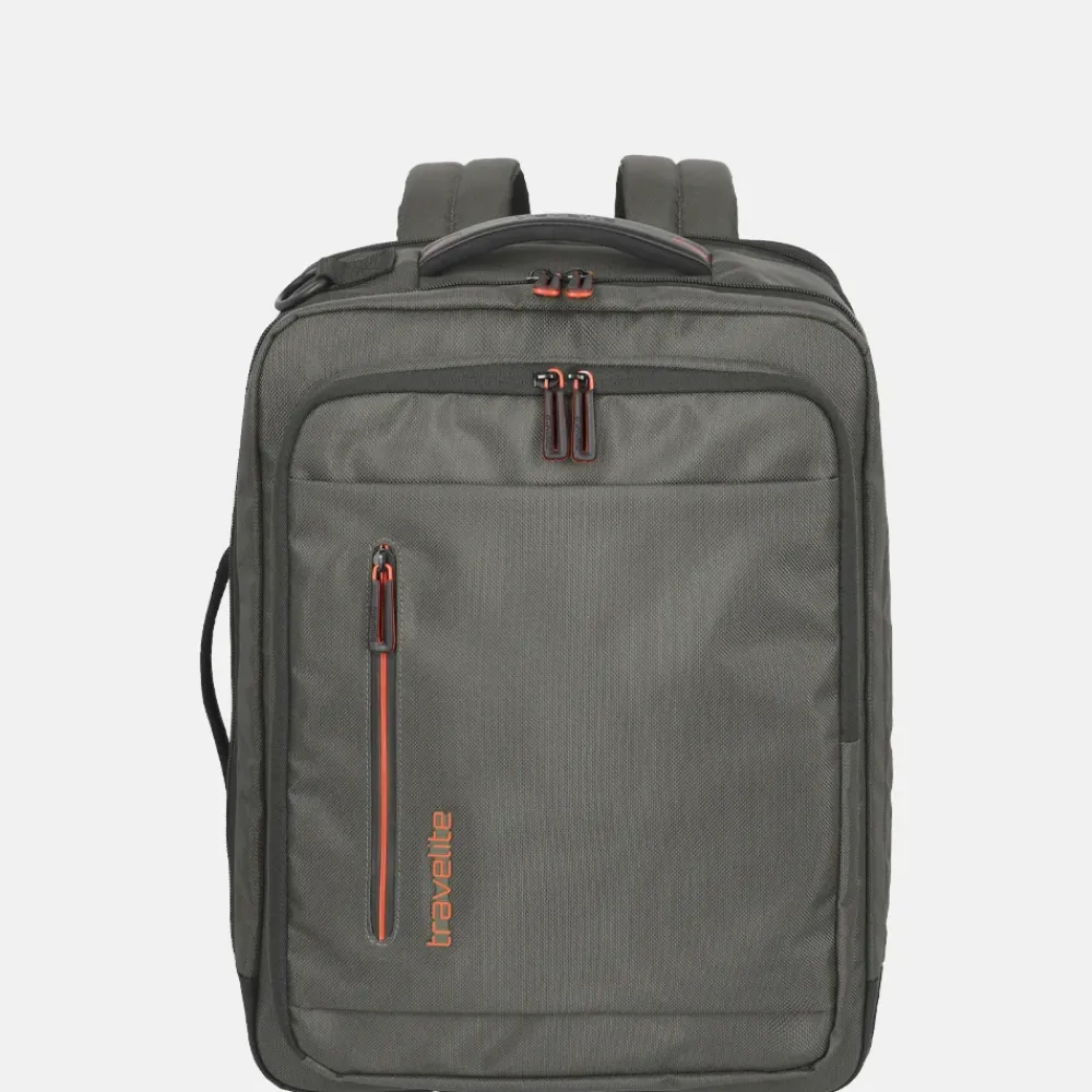 Handbagage Tassen | Underseaters^Travelite Crosslite 5.0 underseater rugzak 15 inch dark olive