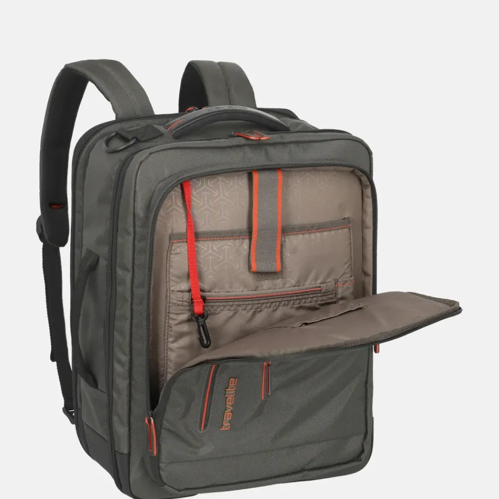 Handbagage Tassen | Underseaters^Travelite Crosslite 5.0 underseater rugzak 15 inch dark olive