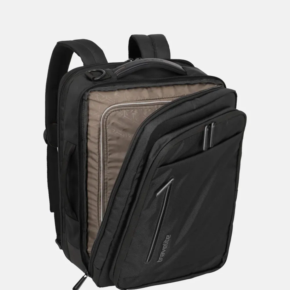 Handbagage Tassen | Underseaters^Travelite Crosslite 5.0 underseater rugzak black
