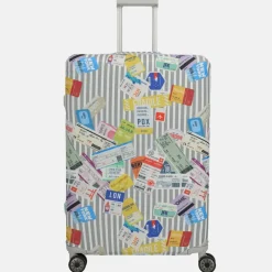 Kofferhoezen^Travelite kofferhoes L blue white